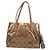 Bolso Tote Gancini de Vinilo Marrón Plata de Salvatore Ferragamo Auth bs29993 - vista 2