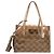 Bolso Tote Gancini de Vinilo Marrón Plata de Salvatore Ferragamo Auth bs29993 - vista 3