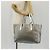 Borsa Tote Gancini in Pelle Argento Salvatore Ferragamo Auth BA6592 - vista 28