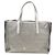 Borsa Tote Gancini in Pelle Argento Salvatore Ferragamo Auth BA6592 - vista 3