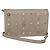 Borsa a spalla in pelle beige e argento con borchie a stella Jimmy Choo Auth bs30998