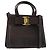 Borsa a mano Salvatore Ferragamo in pelle marrone dorato Auth ka006