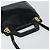 Bolsa Gancini de esmalte 2 em 1 preta e dourada Auth 147151 da Salvatore Ferragamo Preto Dourado - vista 6