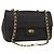 BALLY Borsa a Spalla con Catena Pelle Nera Oro Auth am9754 Nero D'oro