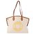 Borsa Tote Burberry in tela e pelle bianca dorata Auth BA7702 Bianco D'oro - vista 13