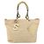 CHANEL Borsa a Mano in Tela Beige Argento CC Auth 147412 - vista 2