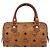 Borsa Boston Mini Vicetos Logogram MCM in pelle PVC 2 in 1 marrone oro Auth gh1320 D'oro - vista 2