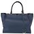 FENDI Trois Jules Borsa a Mano in Pelle Blu Navy Argento Auth 152694 - vista 13