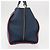 FENDI Trois Jules Borsa a Mano in Pelle Blu Navy Argento Auth 152694 - vista 4