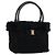 Borsa a mano Vala in suede nero e oro Salvatore Ferragamo Auth BA7991 D'oro