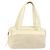 CHANEL Tote Bag Canvas Leder Weiß Silber CC Auth BA8037