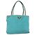 Borsa Tote PRADA in nylon blu turchese oro Auth 155080 D'oro
