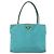 Borsa Tote PRADA in nylon blu turchese oro Auth 155080 D'oro - vista 13