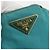 Borsa Tote PRADA in nylon blu turchese oro Auth 155080 D'oro - vista 17
