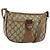 Borsa a Spalla Gucci GG Canvas Web Sherry Line in Pelle PVC Beige Rossa Auth 146143 Rosso Verde