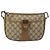 Borsa a Spalla Gucci GG Canvas Web Sherry Line in Pelle PVC Beige Rossa Auth 146143 Rosso Verde - vista 2