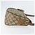 Borsa a Spalla Gucci GG Canvas Web Sherry Line in Pelle PVC Beige Rossa Auth 146143 Rosso Verde - vista 4