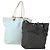 Borsa Tote GG Canvas Gucci 2 pezzi Azzurro Chiaro Nero Auth 150393 Blu chiaro