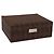 Céline CELINE C Macadam Canvas Jewelry Box Brown Silver Auth 154905V Silvery