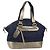 Chloé Borsa Tote Chloe in Denim Pelle Blu Auth BA5712