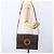 Céline CELINE Macadam Canvas Circle Shoulder Bag PVC Leather Brown Gold Auth 153465 Golden - vue 20