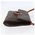 Céline CELINE Macadam Canvas Circle Shoulder Bag PVC Leather Brown Gold Auth 153465 Golden - vue 5