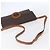 Céline CELINE Macadam Canvas Circle Shoulder Bag PVC Leather Brown Gold Auth 153465 Golden - vue 7