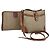 Céline Borsa a Spalla in Tela Macadam CELINE PVC Beige Oro Auth 144940 D'oro
