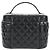 Vanity CHANEL Pochette Matelassé in Pelle di Agnello Nera Argento CC Auth 142565M Nero - vista 3