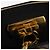 Borsa a Spalla Gancini in Vinile Nero e Oro Auth 145025 di Salvatore Ferragamo D'oro - vista 14