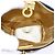 Borsa a Spalla Gancini in Vinile Nero e Oro Auth 145025 di Salvatore Ferragamo D'oro - vista 15
