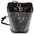 Borsa a Spalla Gancini in Vinile Nero e Oro Auth 145025 di Salvatore Ferragamo D'oro - vista 3