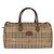Autre Marque Borsa Boston in PVC beige e oro Nova Check di Burberrys Auth gh919 D'oro - vista 2