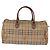 Autre Marque Borsa Boston in PVC beige e oro Nova Check di Burberrys Auth gh919 D'oro - vista 3