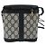 Borsa a Spalla Gucci GG Supreme Sherry Line PVC Blu Navy Oro 904 02 070 Auth 151004 D'oro - vista 2