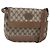 Gucci Borsa a Spalla GG Supreme in PVC Pelle Beige Oro 001 106 0185 Auth ki6140