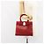 Sac à main Vala en cuir rouge et or de Salvatore Ferragamo Auth bs31710 Doré - vue 21