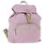 Zaino PRADA in nylon rosa argento Auth 155946