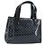 Céline Borsa a mano in tela Macadam CELINE in vinile nero Auth ti3537