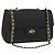 BALLY Borsa a Spalla a Catena Pelle Nera Oro Auth 157788 Nero D'oro