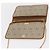 Borsa a spalla in tela Trotter Christian Dior beige e oro Auth BA8648 D'oro - vista 15