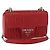 PRADA Borsa a Spalla in Pelle Nappa Goful con Catena Rossa Argento Auth 157786 Rosso