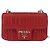 PRADA Borsa a Spalla in Pelle Nappa Goful con Catena Rossa Argento Auth 157786 Rosso - vista 13