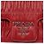 PRADA Borsa a Spalla in Pelle Nappa Goful con Catena Rossa Argento Auth 157786 Rosso - vista 17