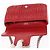 PRADA Borsa a Spalla in Pelle Nappa Goful con Catena Rossa Argento Auth 157786 Rosso - vista 18