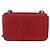 PRADA Borsa a Spalla in Pelle Nappa Goful con Catena Rossa Argento Auth 157786 Rosso - vista 2