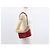 PRADA Borsa a Spalla in Pelle Nappa Goful con Catena Rossa Argento Auth 157786 Rosso - vista 24