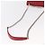 PRADA Borsa a Spalla in Pelle Nappa Goful con Catena Rossa Argento Auth 157786 Rosso - vista 7