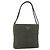 PRADA Schultertasche Nylon Khaki Silber Authentisch ti3532
