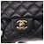 CHANEL Matelassé 25 Borsa a Doppio Faldone in Pelle Caviar Blu Navy Oro CC Auth 158359SM - vista 14